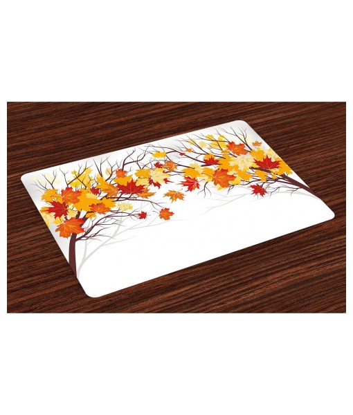 Maple Leaf Dining Mats, Set of 4