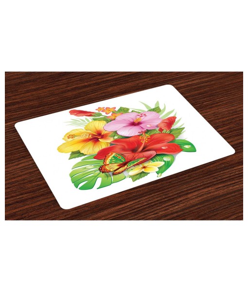 Hawaiian Place Mats  Set of 4