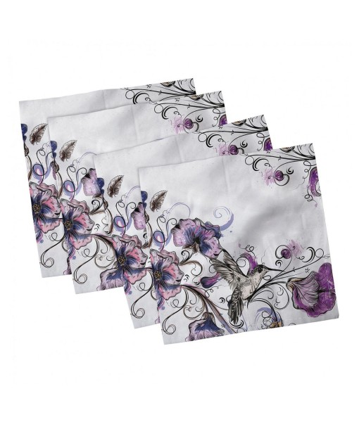 Hummingbird Set of 4 Napkins  12